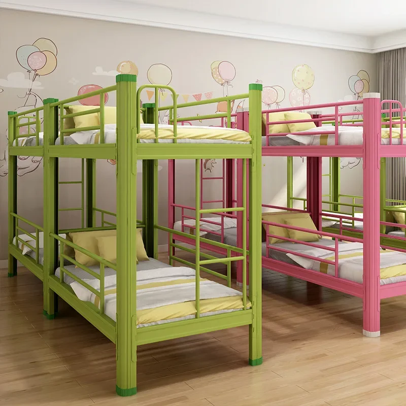 Steel dormitory high and low bed training institution, afternoon care bed, children's lunch bed, kindergarten dormitory,