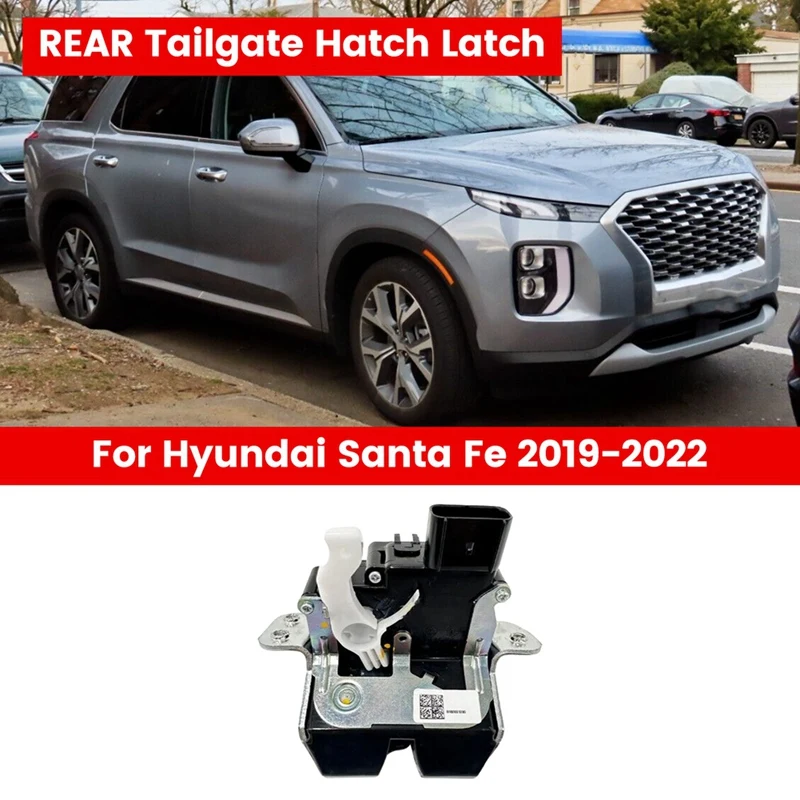 

1 Piece Car REAR Tailgate Hatch Latch ASSY Black Automotive Supplies For Hyundai Santa Fe 2019-2022 81800S1000