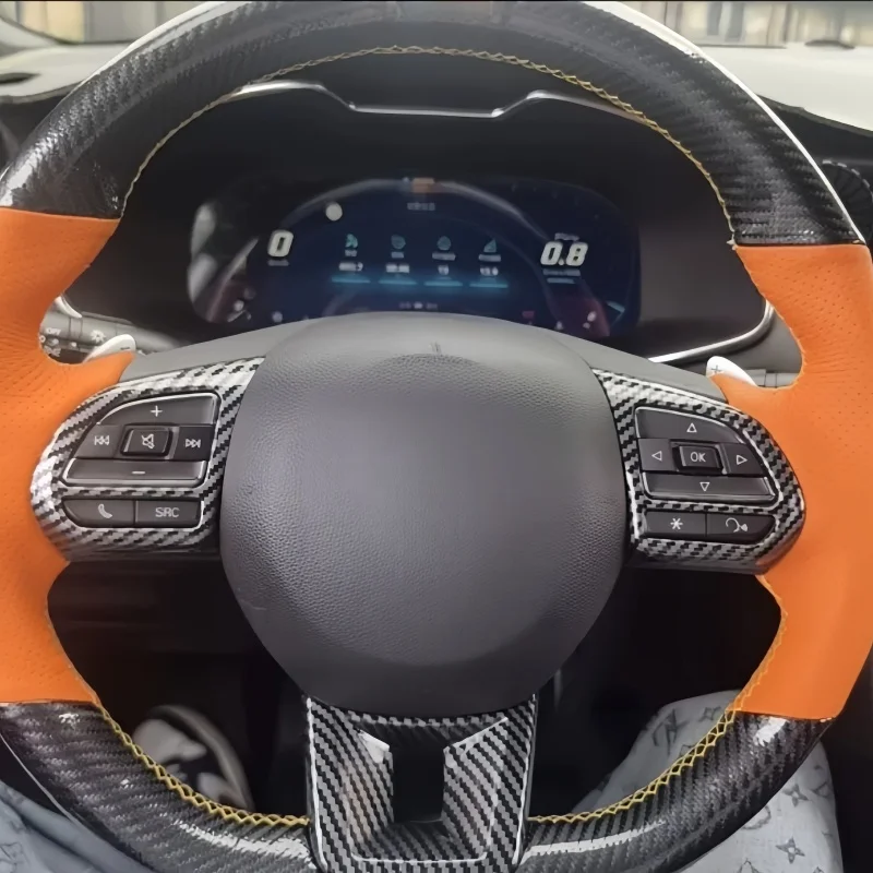 Car Steering Wheel Carbon Fiber Leather Hand-Sewn For MG ZS Mulan MG 6 MG 7 MG 3 Ruiteng MG 07 Ruixing Interior Accessories