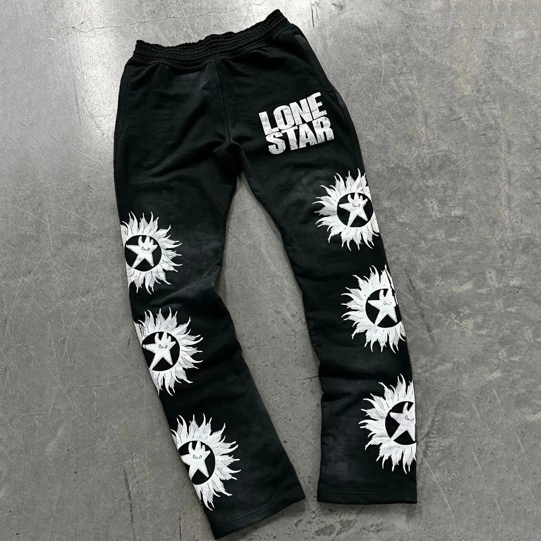 Summer Casual Pants Y2k Harajuku Sport Jogging Trousers Gothic Baggy Star Printed Cotton Sweatpants Streetwear Men Clothing