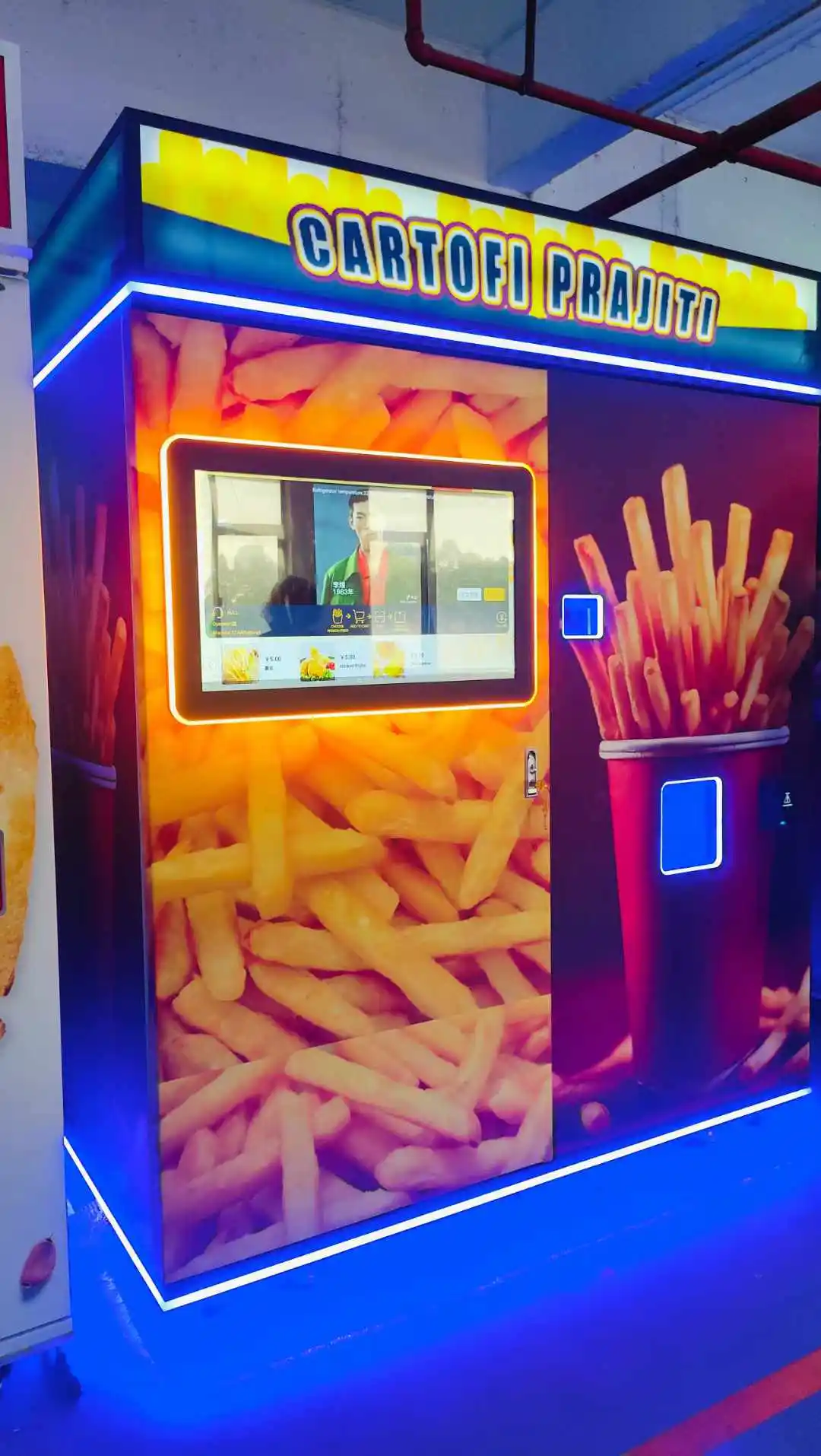 Hotel Campuss Resort French Fries Onion Ring Chicken Wings Vending Machine Fried Chicken Vending Machine with 3 Mins