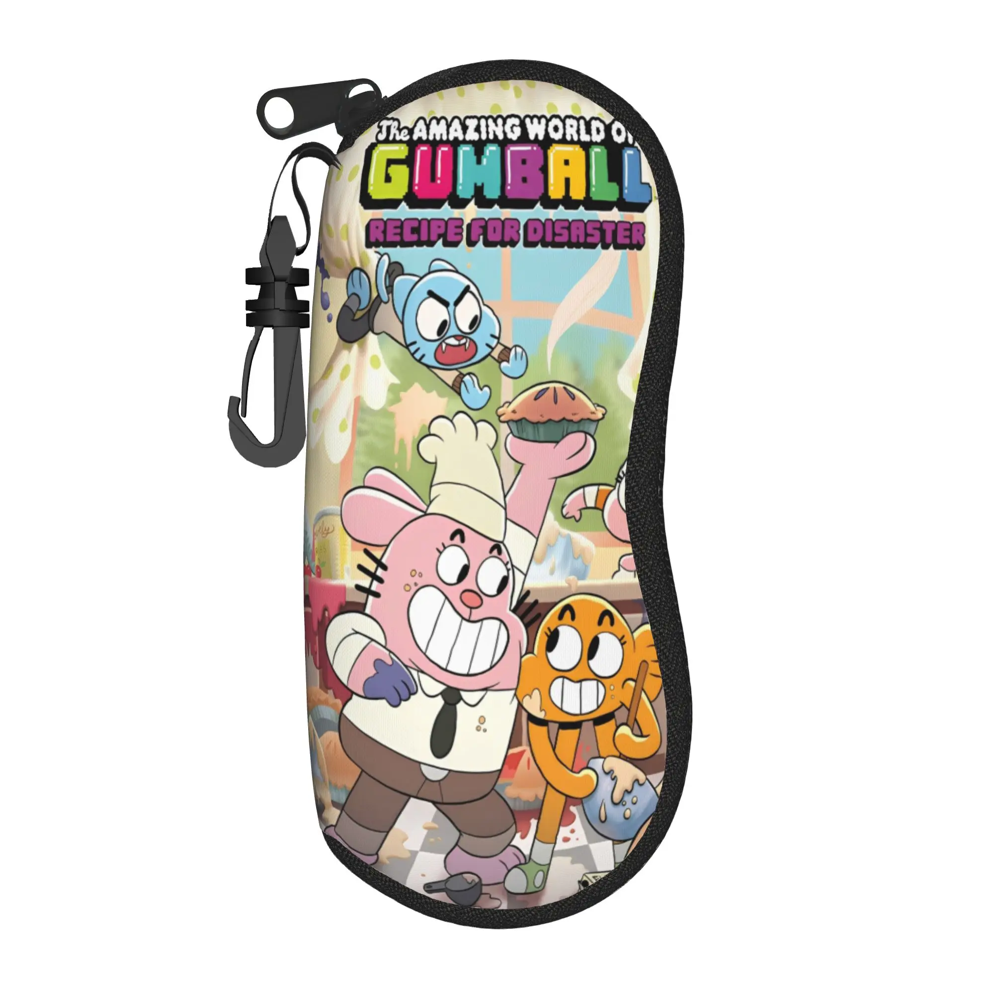 Lovely The Amazing World Of Gumballs  Glasses Case New Zipper  Glasses Storage Box Anti-Pressure Eyeglasses Box