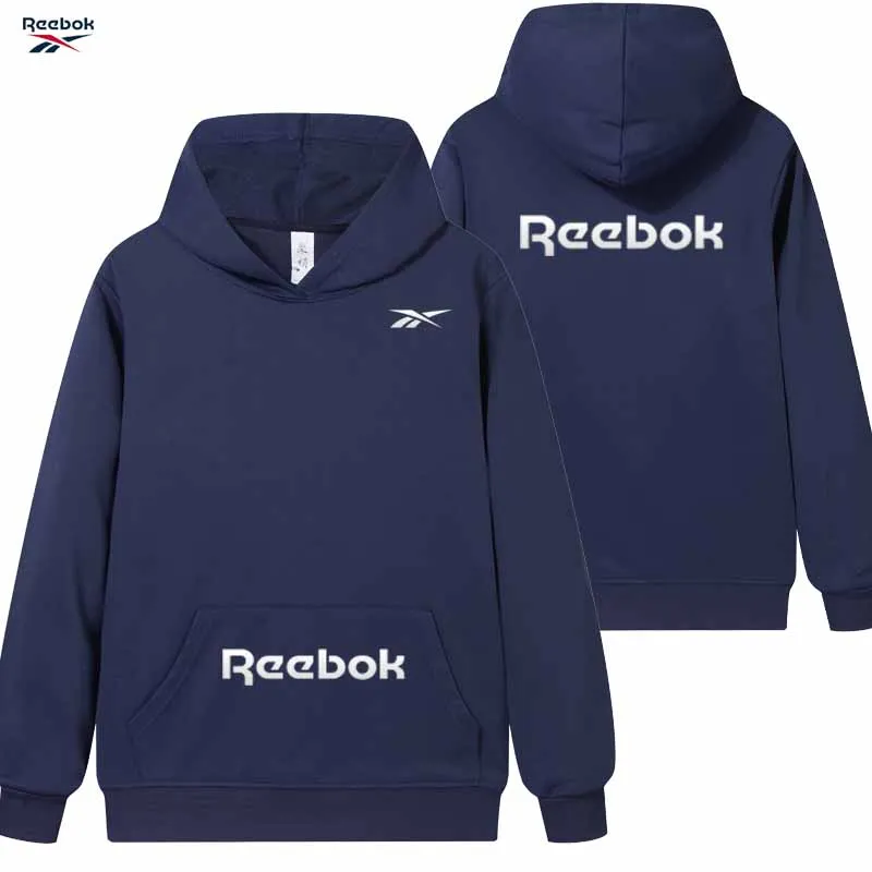 Reebok logo men's and women's casual hooded sweatshirt, long-sleeved pullover (suitable for autumn and spring) personalized stre view 4