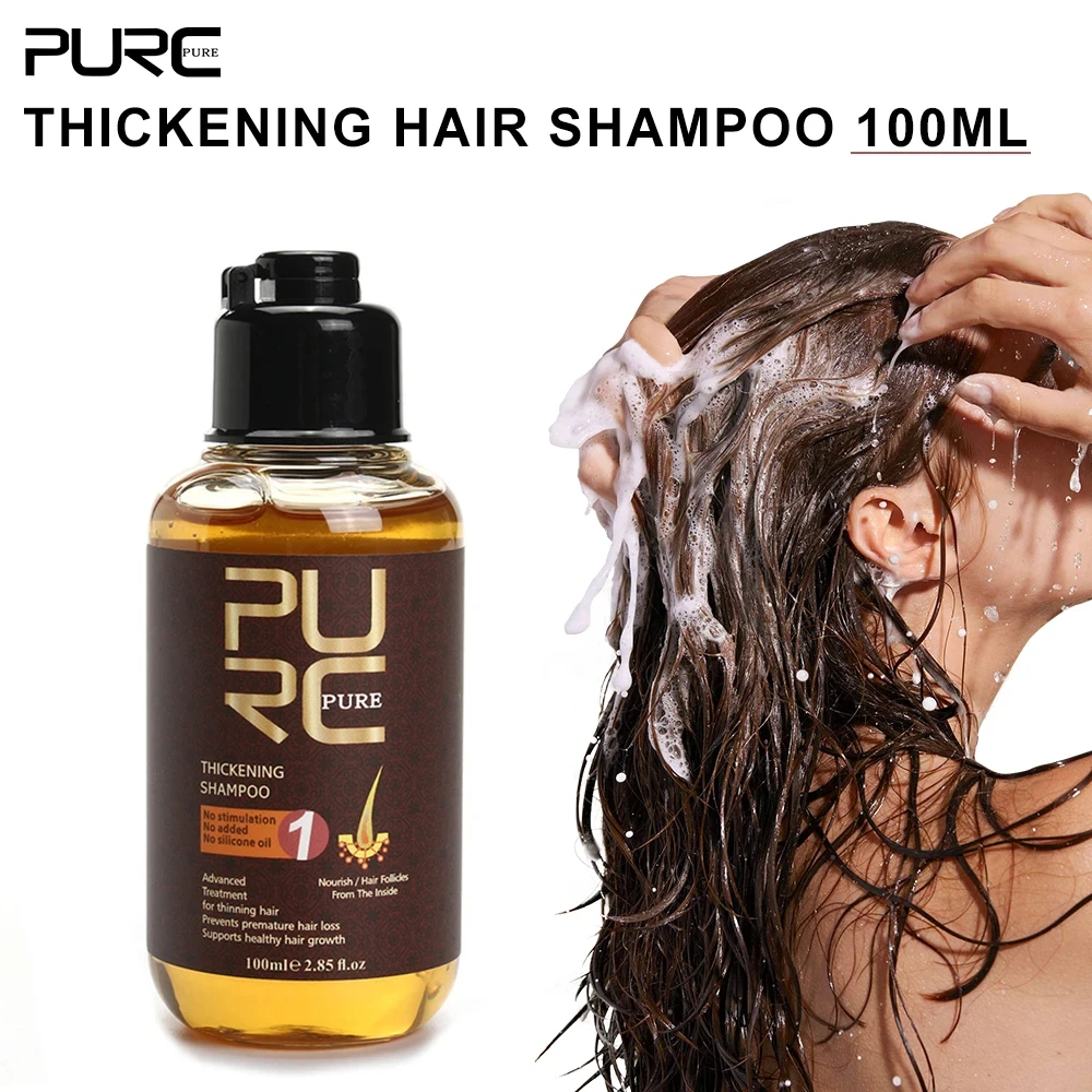 PURC Haar Wachstum Produkte Set Natürliche Ingwer Essenz Öl Schnelle Haar Wachstum Spray Und Haar Verdicken Shampoo Schönheit Gesundheit 4pcs