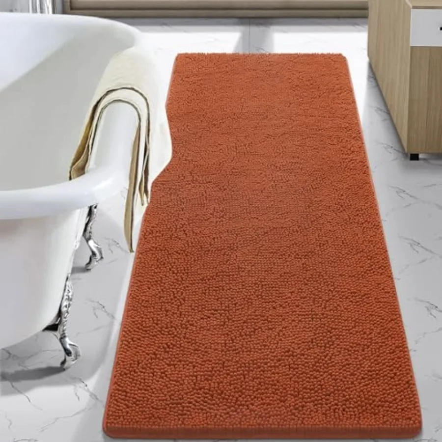 

Luxury Bathroom Rug Shaggy Bath Mat 24 x 60 Inch Washable Non Slip Bath Rugs for Bathroom Shower Soft Plush Chenille Absorbent