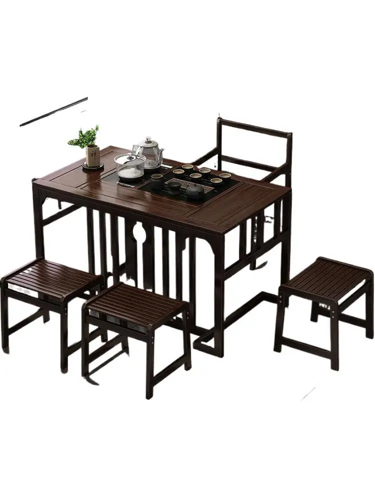 

Balcony coffee tea table living room table small apartment table and chair combination new Chinese tea set integrated