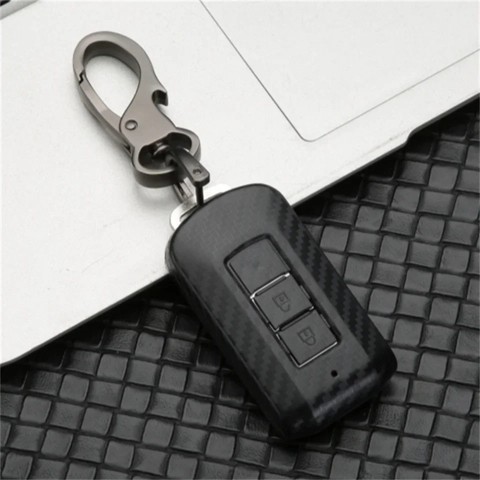 

Key Case Fob Shell Cover For Mitsubishi L200 ASX Outlander Eclipse Cross Pajero Sport Lancer Accessories Car-Styling Keychain