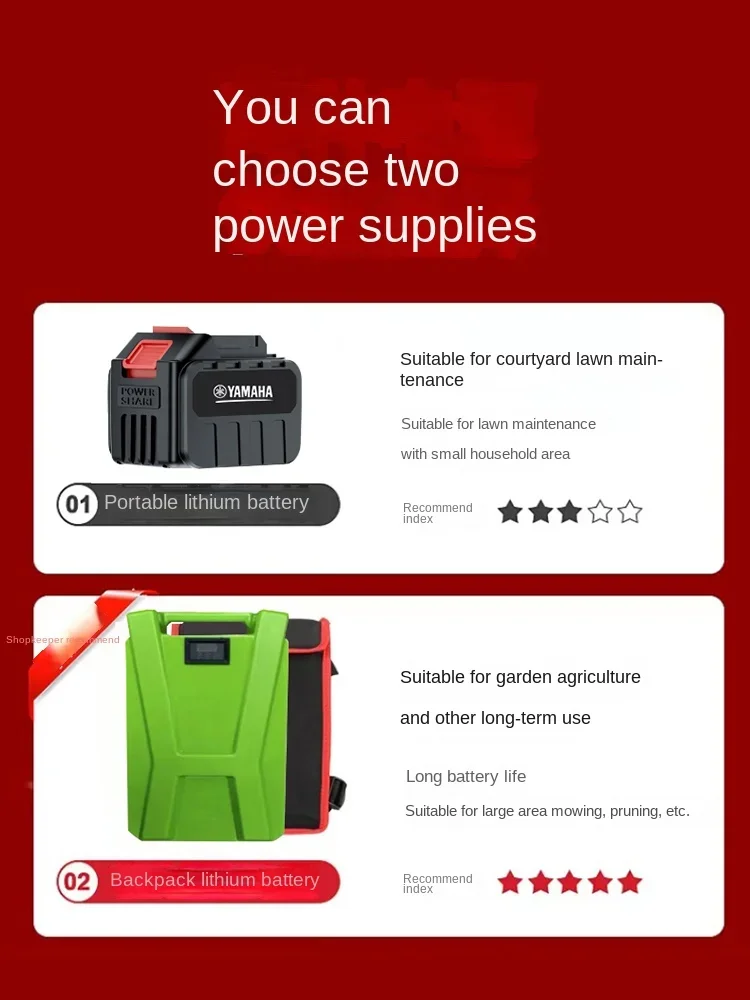 Rechargeable Lithium Battery Electric Lawn Mower Multifunctional Small Household Garden Weeder