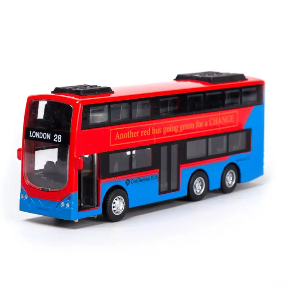 Modèle de Bus de ville britannique Vintage à deux étages 1:70, en alliage moulé sous pression, modèle de Bus de Simulation, jouet pour enfants, voiture, cadeau de Collection, décor