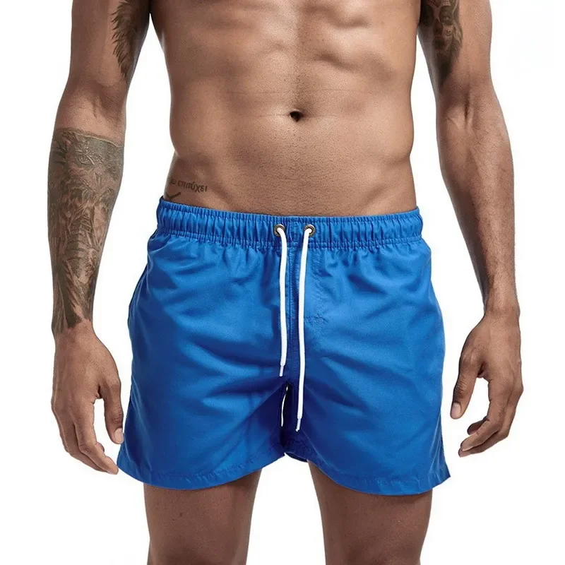 2024 New Men's Beach Pants Sports and Leisure Shorts with Inner Network Three Part Pants Large Shorts Fashion swimming