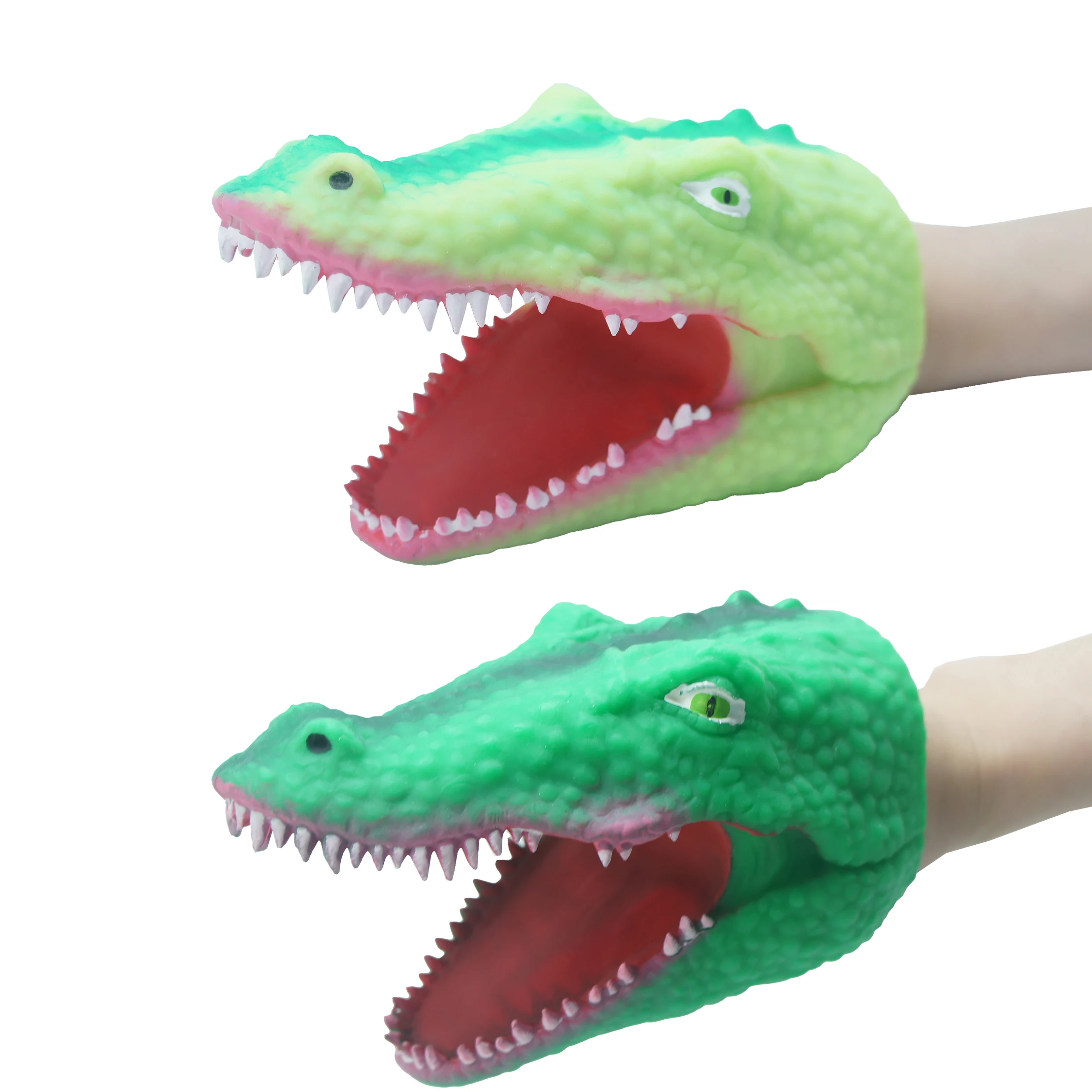 Hot Selling Soft Rubber Realistic Kids Toy Marine Animal World Action Figure Flexible Great  dolphin Hand Puppet shark alligator