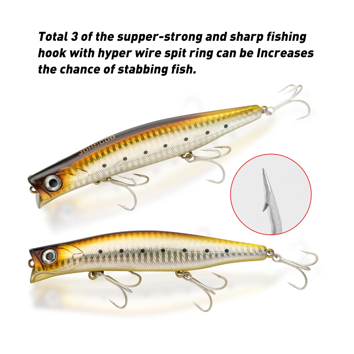 Señuelo Flotante Johncoo Minnow – Impresión 3D y Lanzamiento Largo - imagen 3