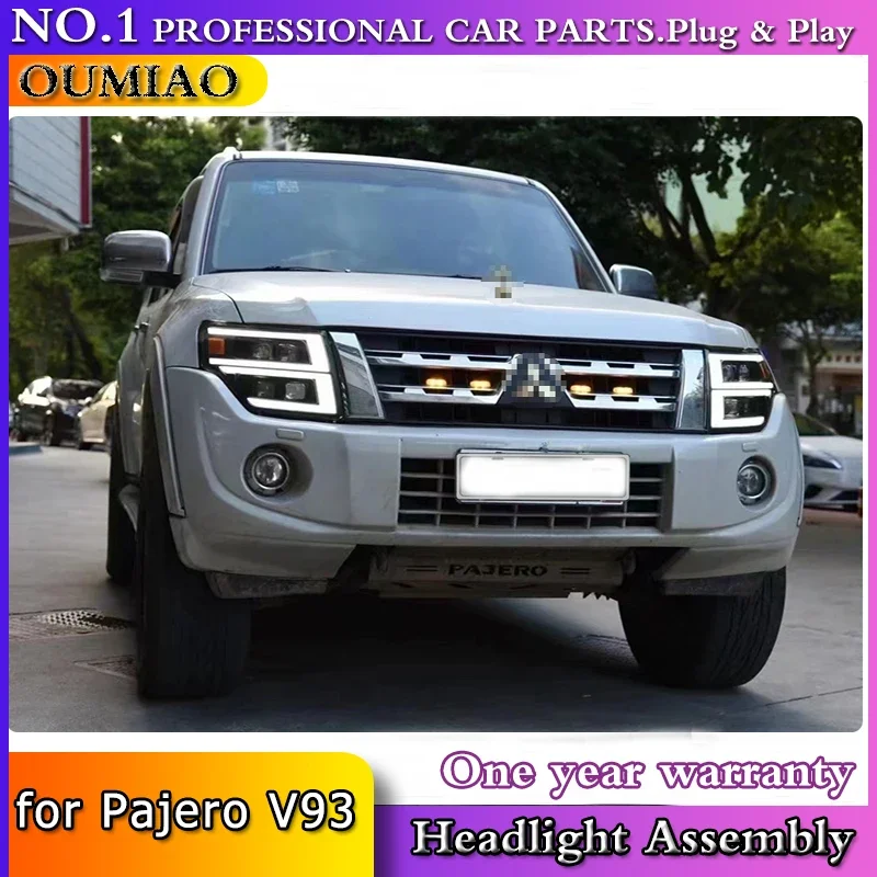 2 PCS V97 LED Headlight Car Lights for Pajero V93 Montero V75 V77 2009-2021 Dynamic Signal Animation DRL Accessories