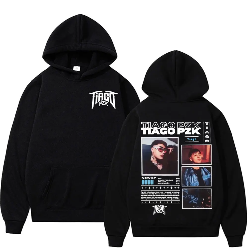 Rapper Tiago Pzk Gottia Double Sided Printed Hoodie Men Women Fashion Hip Hop Style Sweatshirt Harajuku Comfort Fleece Pullovers