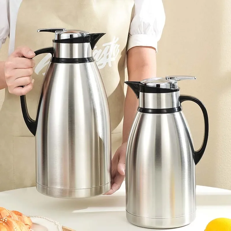 2/3L Large Capacity Insulation Jug Double-layer Vacuum Stainless Steel Insulated Kettle Portable Coffee Thermos Hot Water Bottle