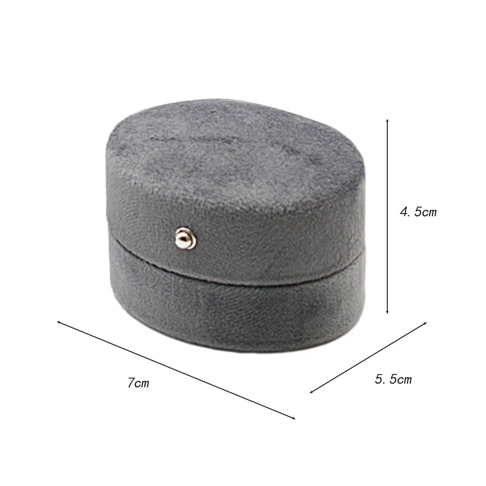 Wedding Ring Box Oval Jewelry Storage Box for Ceremony Proposal Anniversary