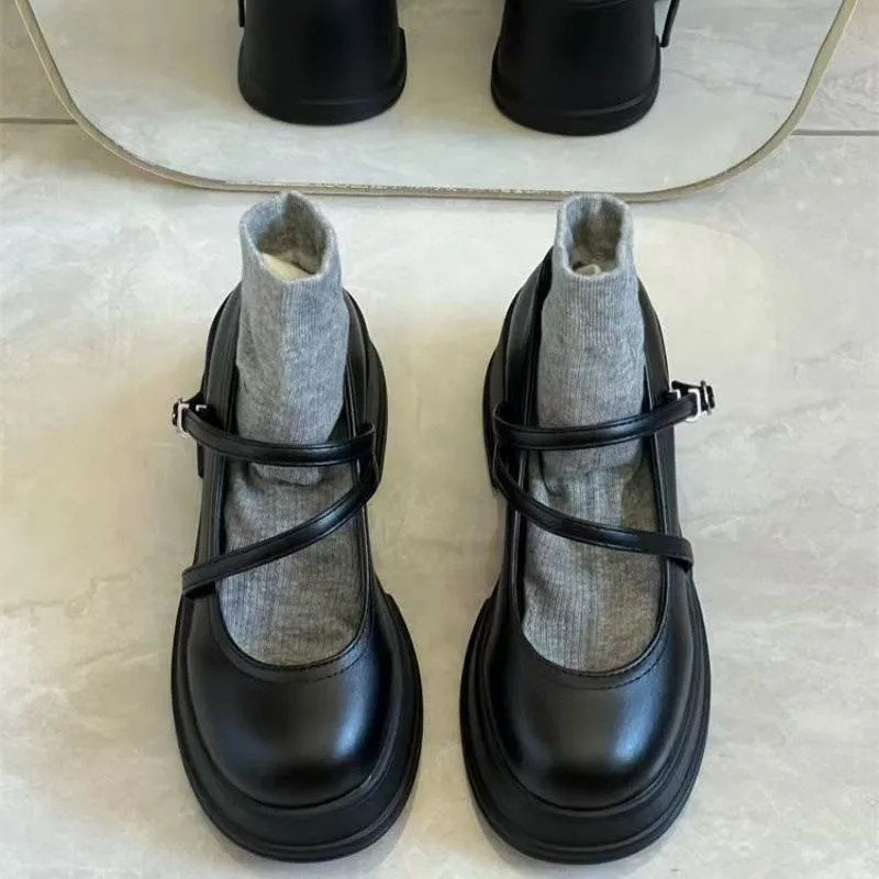 

Spring and Autumn Elegant Round Toe Sexy Buckle Casual Loafers 2026 Fashionable Best Selling New Comfortable Women's Shoes