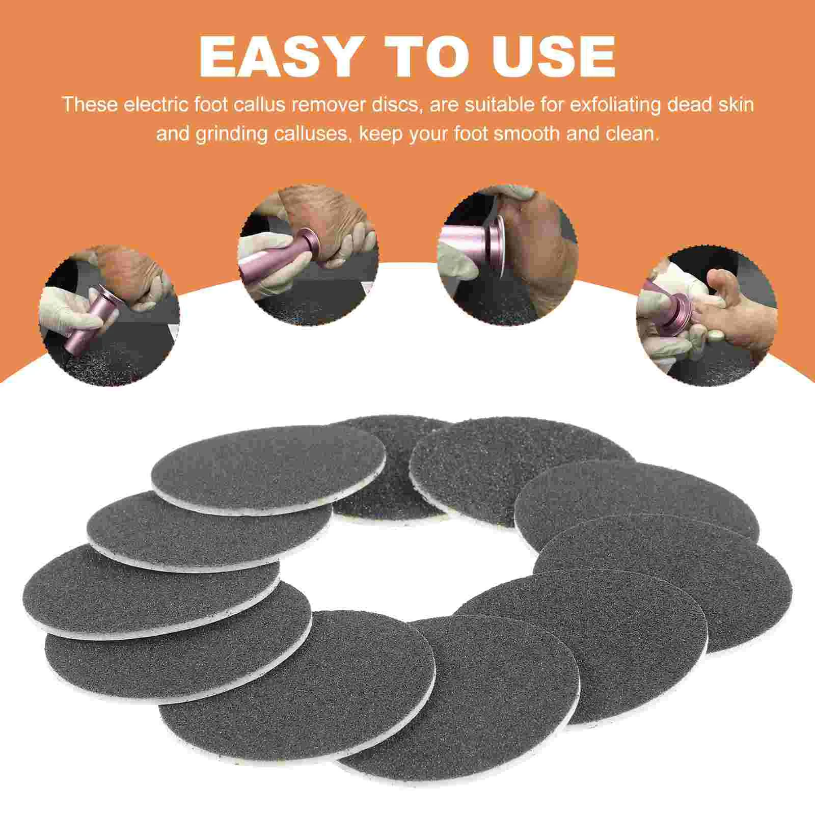 60 Pcs Foot Sandpaper Discs Electric Callus Remover Grinder Sanding Volcanic Rock Stickers Feet