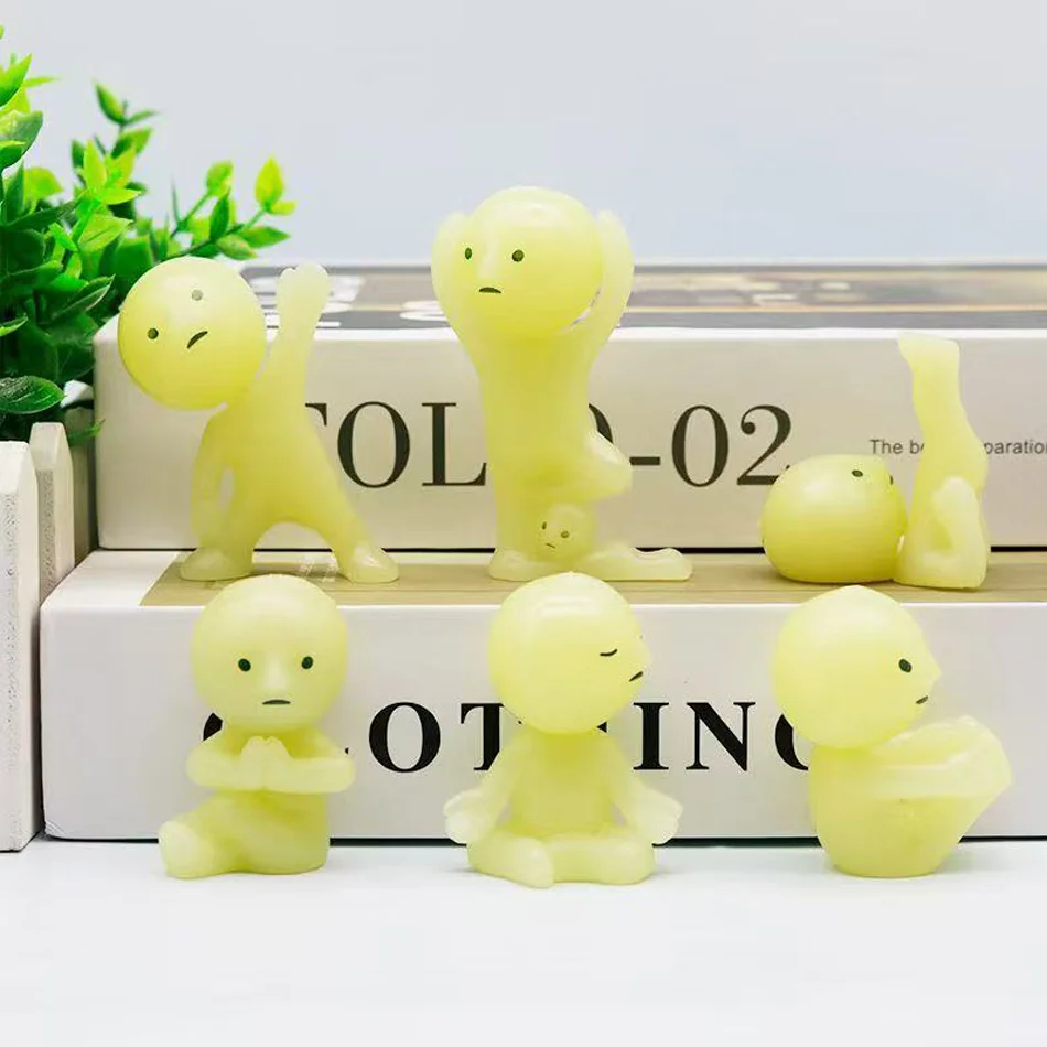 SMISKI Living Yoga Series Luminous Elf Glowing Doll Blind Box Exquisite Desktop Decoration Cute Doll Toy Model Surprise Box Gift