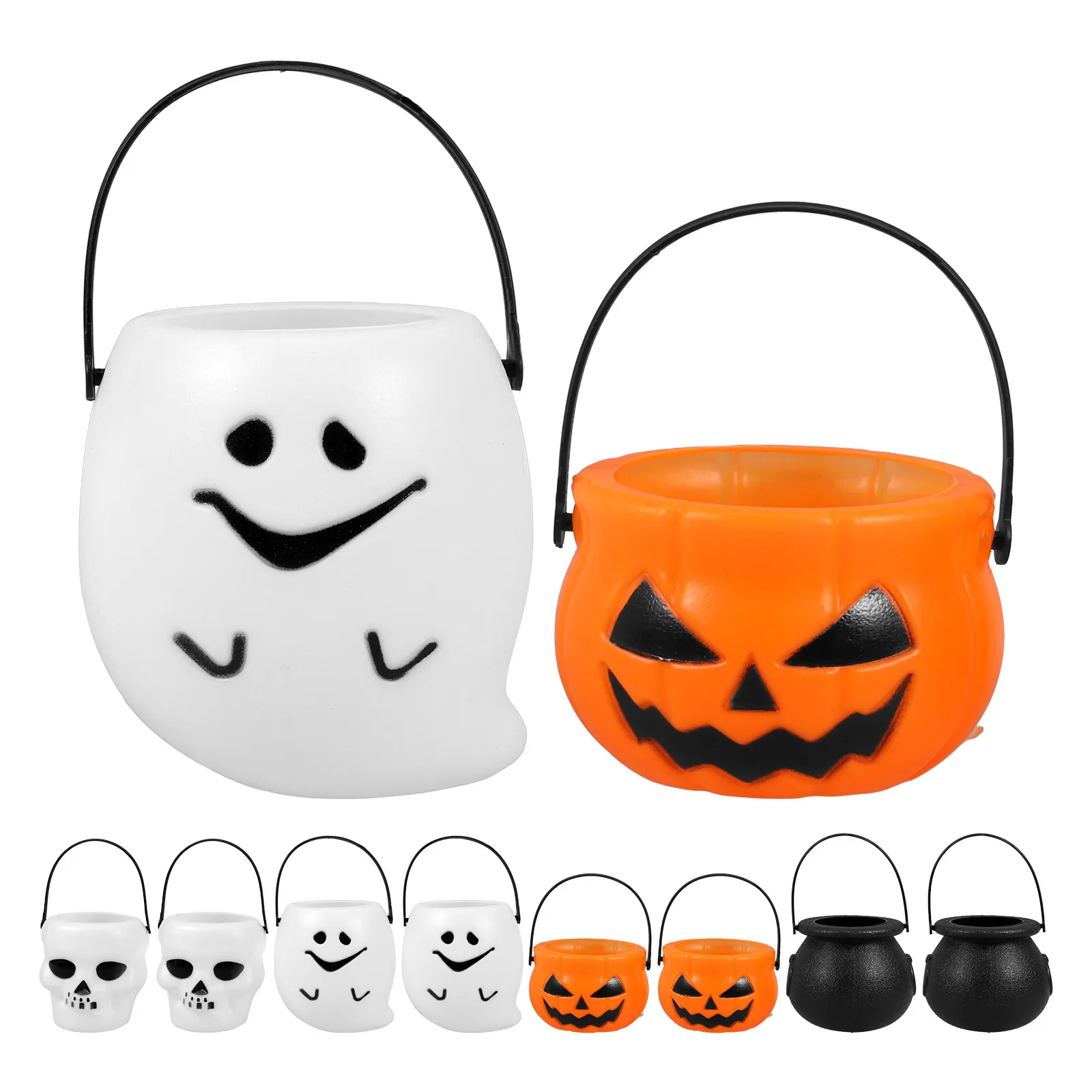 

12Pcs Portable Halloween Pumpkin Candy Buckets Cute Candy Containers Festival Gift Bucket Gift Bucket