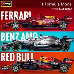 Bburago 1:43 F1 Red Bull Racing Car RB18 #1 MCL36 #4 F1-75 #16 C42 #77 W13E #44 Formula One Simulation Alloy Toys SuperCar Model