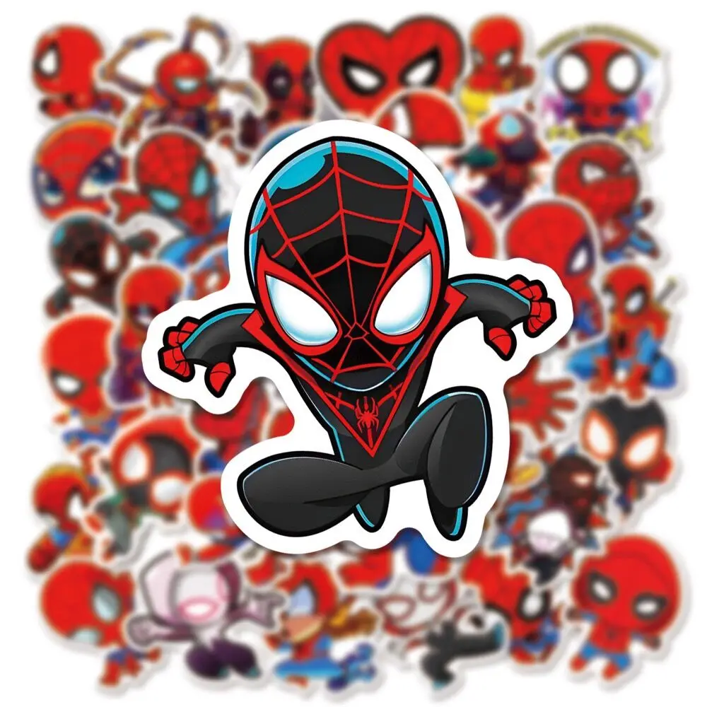 10/50pcs Disney Movie Spiderman Anime Stickers DIY Skateboard Notebook Suitcase Luggage Motorcycle Car Waterproof Cool Sticker