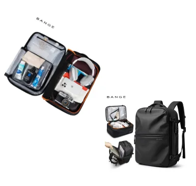 BANGE New Anti-Theft Cabin Bag Wet And Dry Separation Travel Backpack for Men Women Hand Luggage 15.6 inch Laptop Backpacks