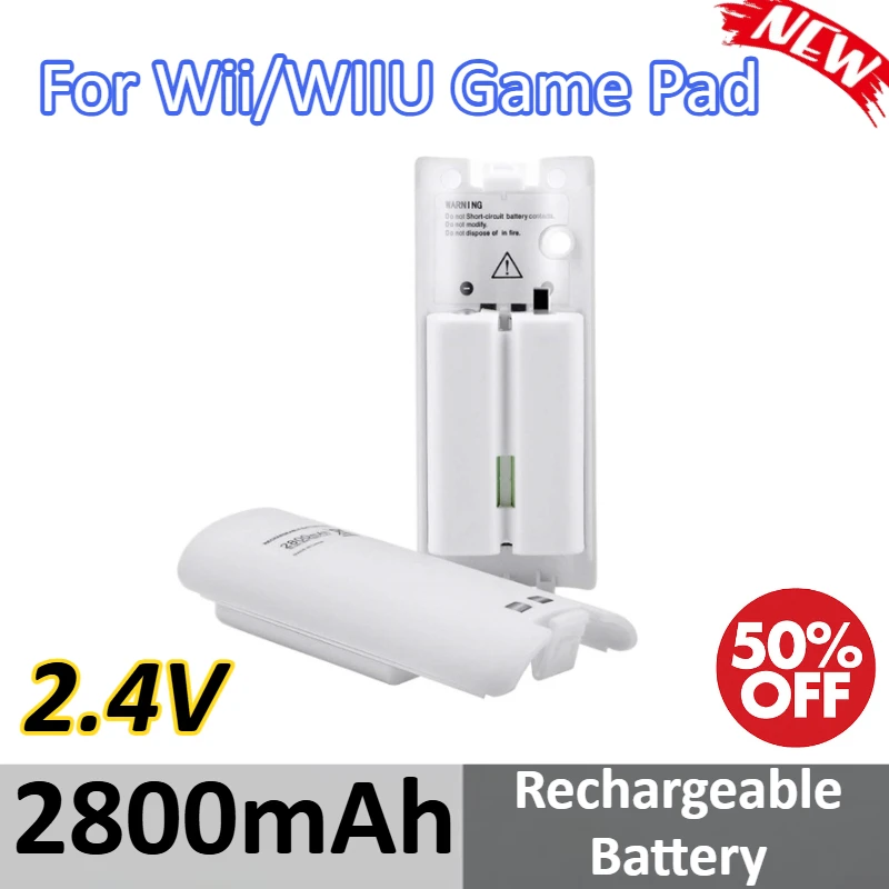 

2800mAh 2.4V Rechargeable Battery for Wii/WIIU Game Pad