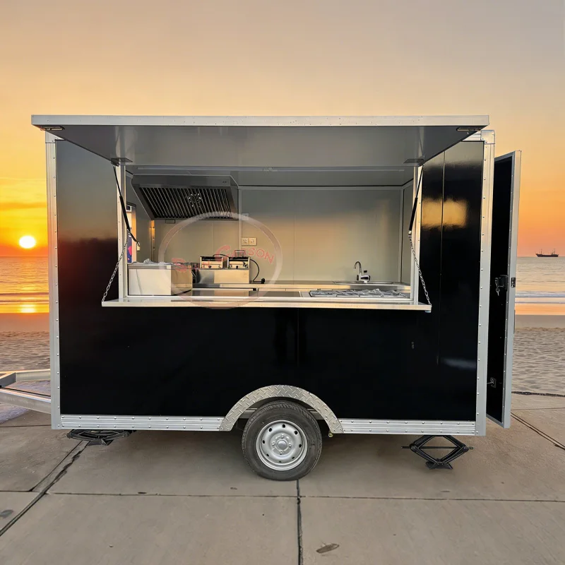 

Commercial mobile breakfast carts, multi-functional mobile street food carts, and mobile store sales