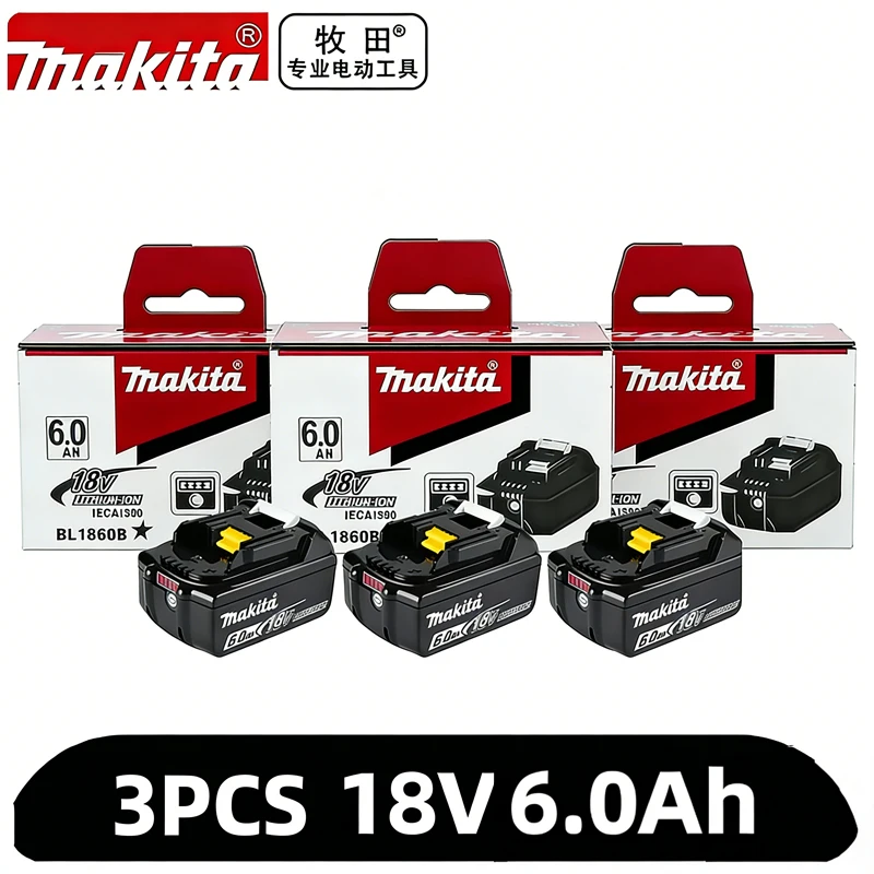 

6000mAh Original Makita 18V 6Ah battery, Makita DTW700 DHW180 DGH181 DTD173 DAS180 DDF487 DTW285 TW004G power tools battery tool