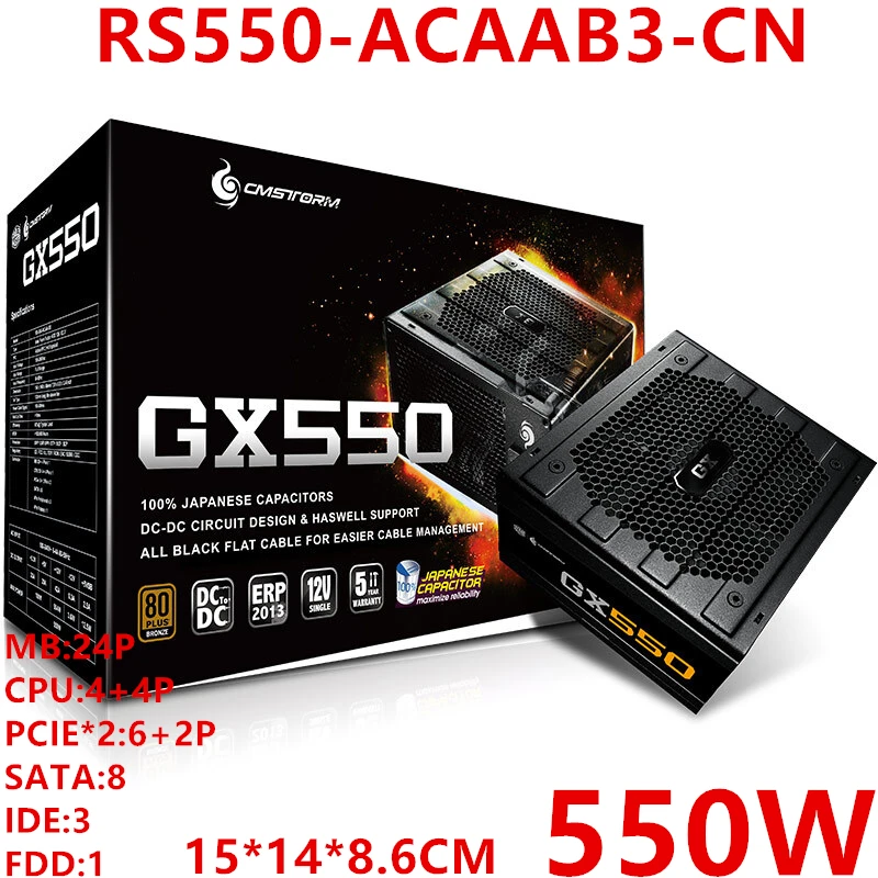 New Original PSU For Cooler Master GX650 GX550 GX450 650W 550W 450W Power Supply RS-650-ACAA-B3 RS-550-ACAA-B3 RS-450-ACAA-B3