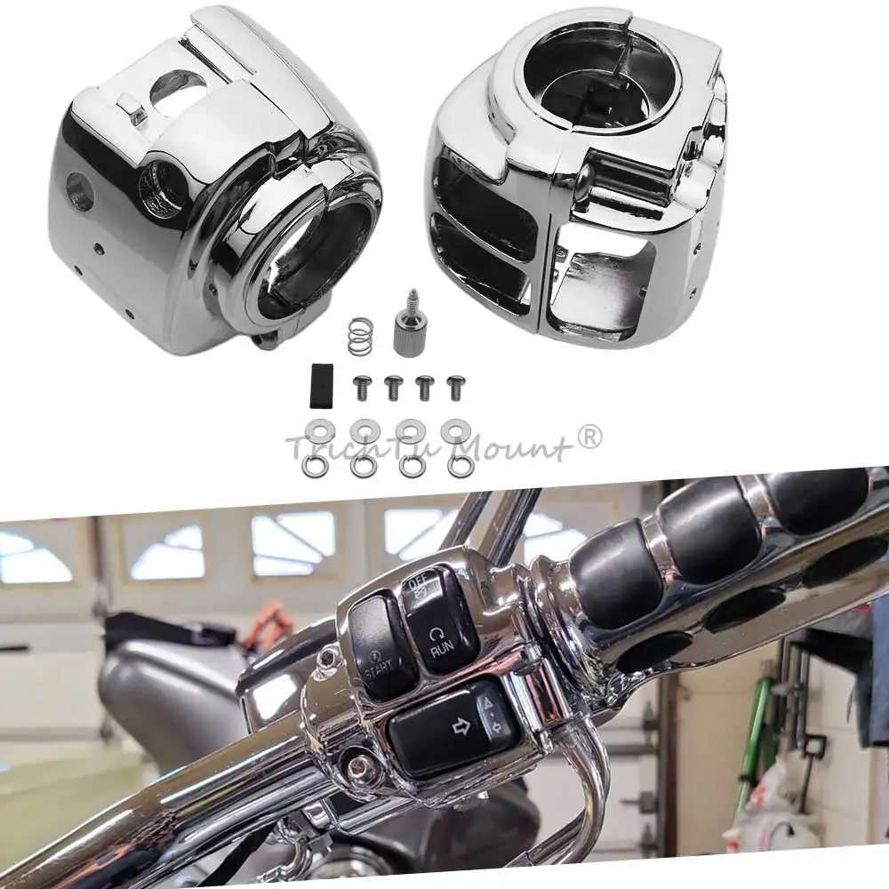 

Алюминиевый чехол переключателя управления рулем мотоцикла для Harley Sportster XL883 Dyna Softail Road King Rpl для # 70222-96B