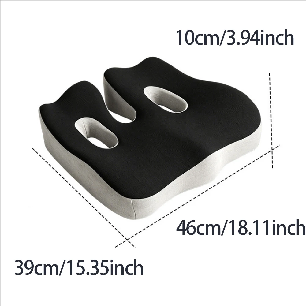 Universal Memory Foam Seat Cushion Porous Breathable Structure Anti-slip Bottom Prevents Heat Sweating Non-slip Seat Pad for Off