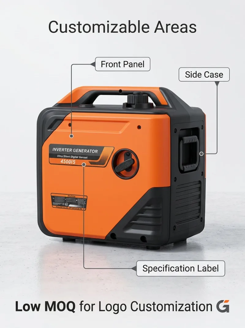 

4000W Portable Silent Inverter Generator 3500W Rated 230V Pure Sine Wave Gas Power For Home Emergency Outdoor Camping CE