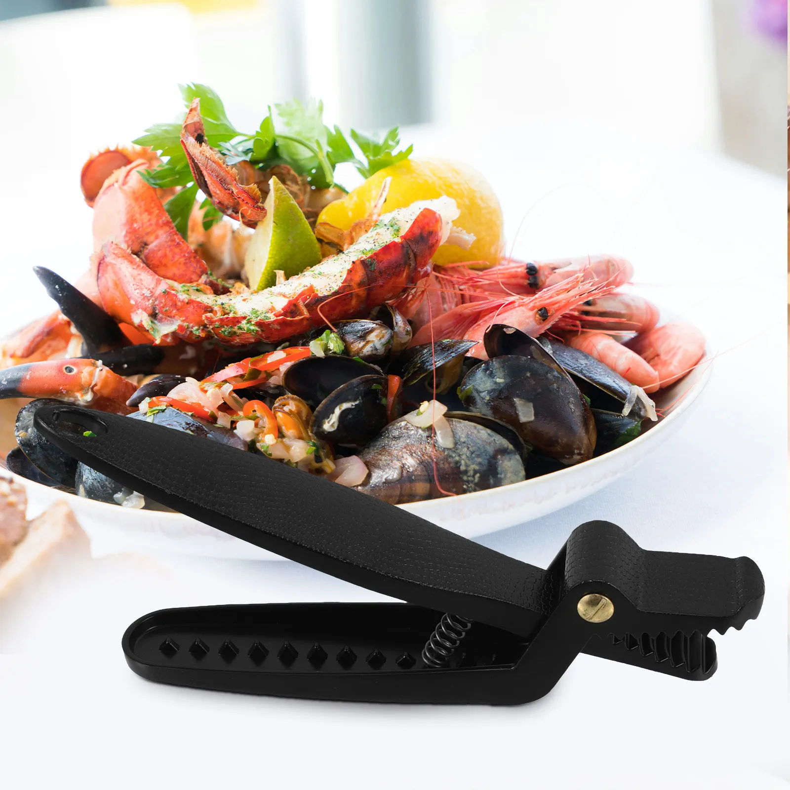 Multifunctional Crab Clamp Creative Alligator Design Zinc Alloy Seafood Tool Efficient Crab Leg Opener Kitchen Gadget Portable