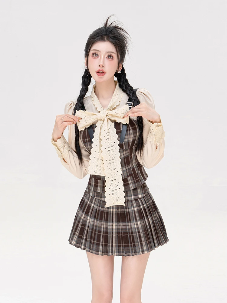 

Женский жилет LADIES FIRST в американском стиле, клетчатый, ретро, с бретелями, осенний дизайн, из полиэстера, оригинальный