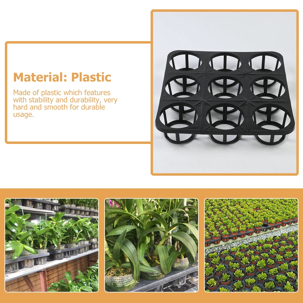 

5 Pcs Flower Pot Bracket Durable Plastic Nursery Tray Racks Balcony Garden Yard Germination Trays Plant Propagation Storage