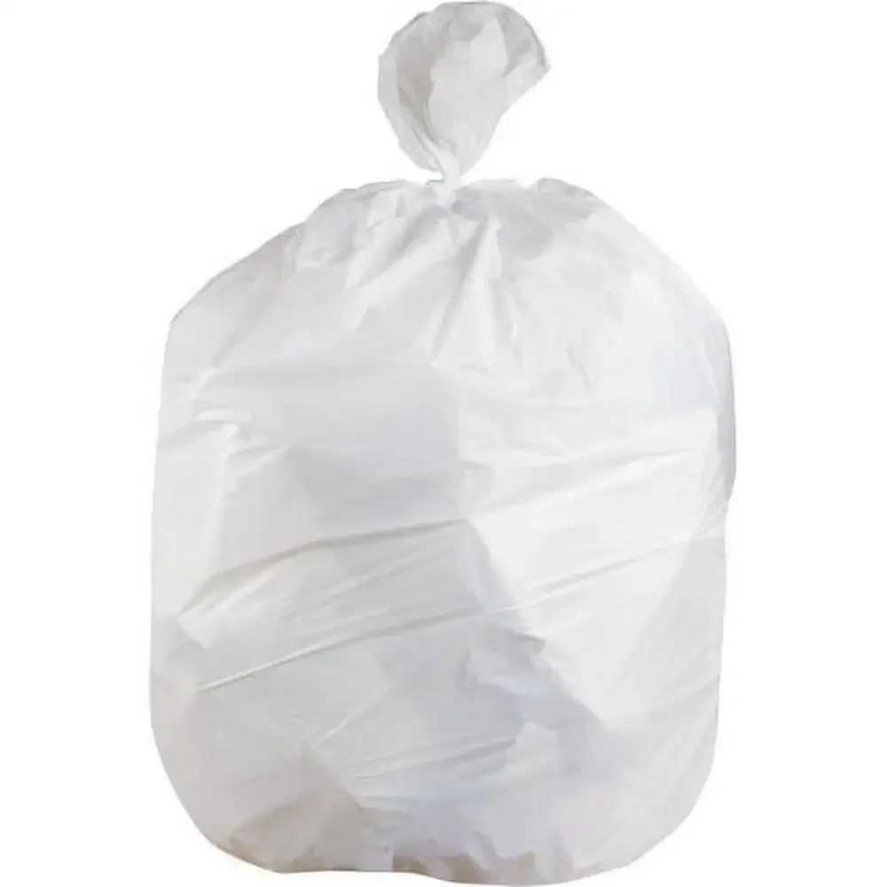 

30 gal Heavy Duty White Linear Trash Bag 0.75mil Thickness Industrial-strength Tear-resistant Linear Low-Density Polyethylene
