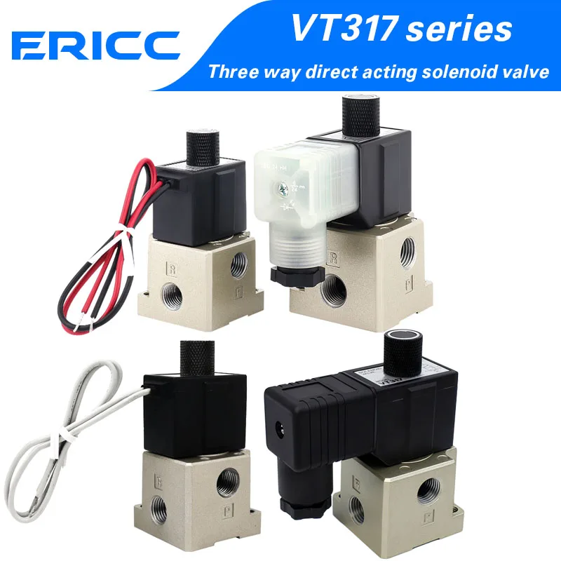 Two position three-way solenoid valve, pneumatic vacuum solenoid valve, high-frequency valve VT317-4G-02/VT317-5G-02DZ
