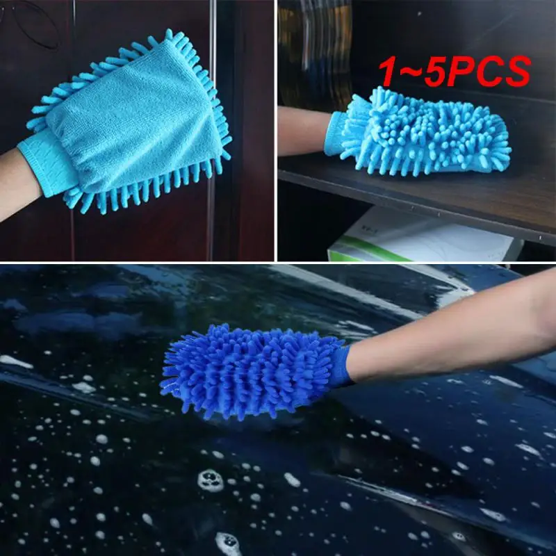 

1~5PCS Car Cleaning Glove Microfiber Car Wash Handschoenen Car Cleaning Tool Multifunctionele Cleaning Glove Car Wash