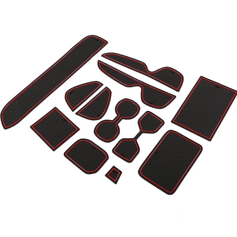 

12 Pcs For Toyota RAV4 2019 2020 Car Accessories Non-slip Mat Door Mats Gate Slot Cup Anti-Slip Mat