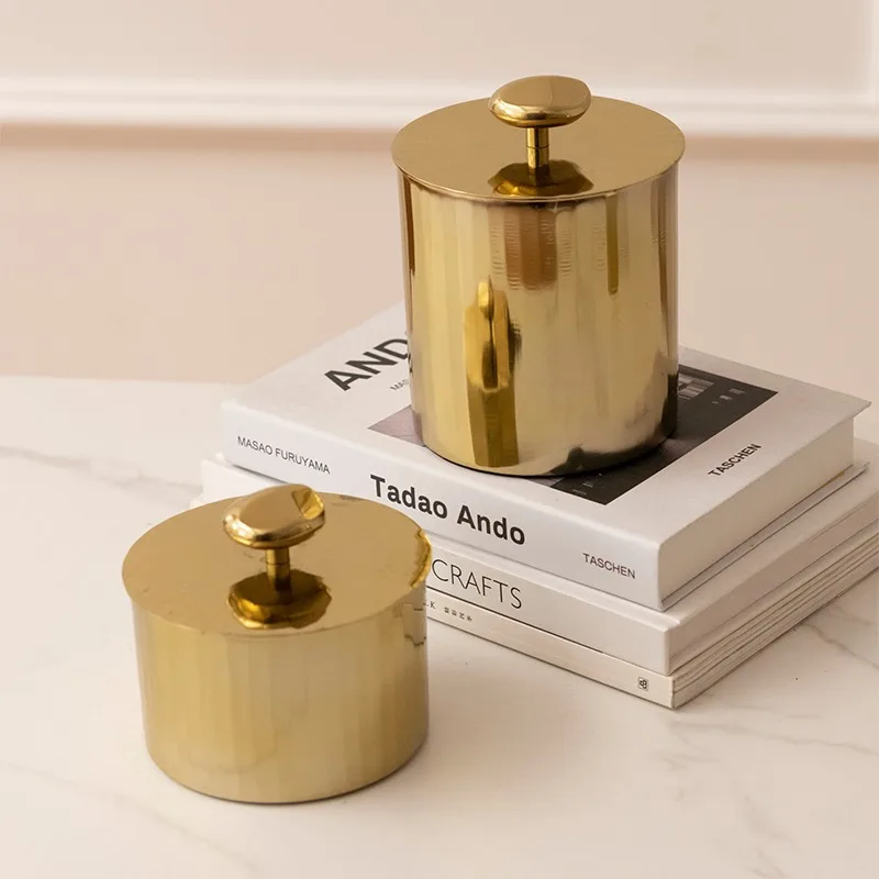 Postmodern light luxury jewelry box storage jar model room bedroom dresser jewelry storage box decorative box