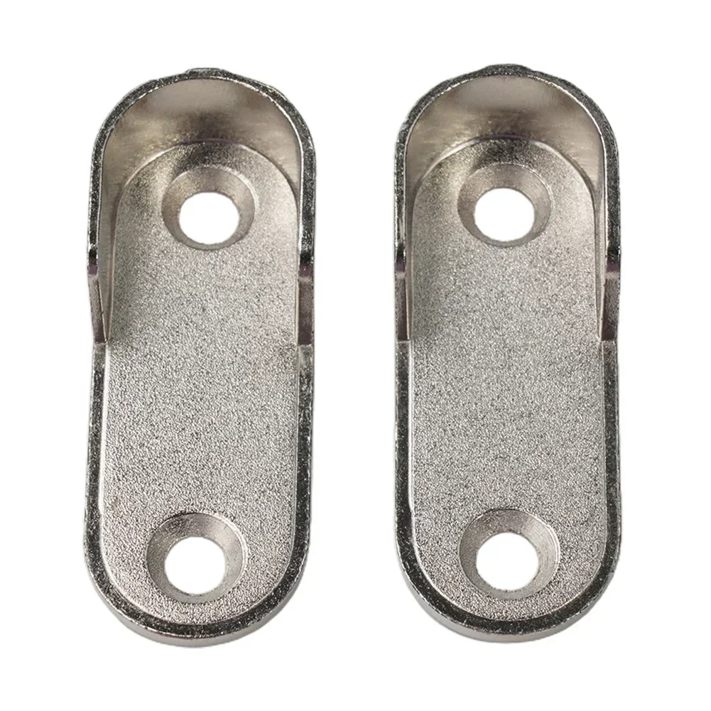 High Quality Closet Brackets Cloth Holder 2/4/8Pcs 47*19*2mm Accessories Closet Rod Clothes Tube Support Practical Silver Home