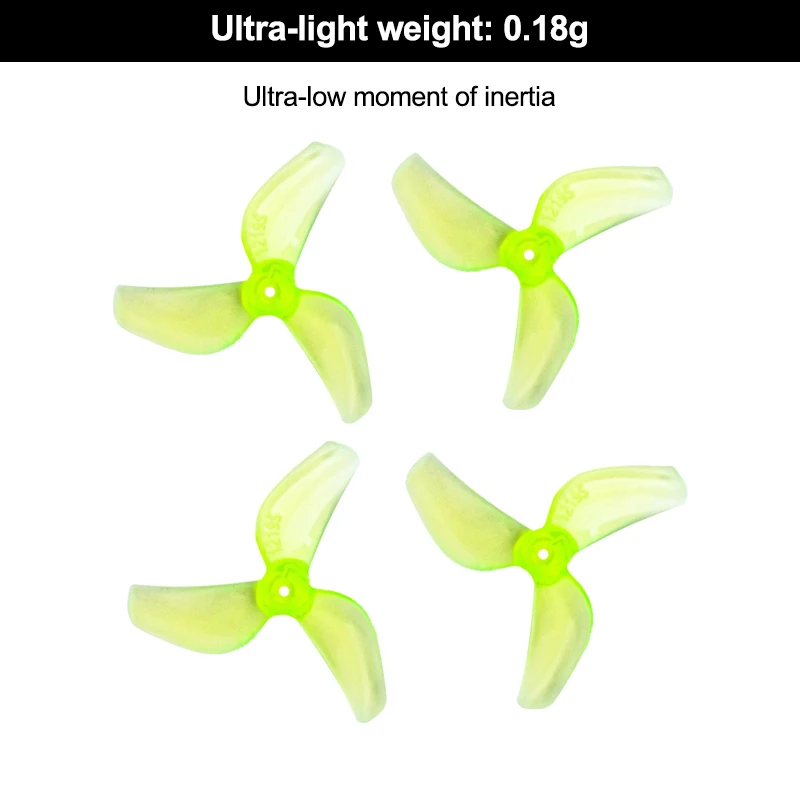 Gemfan 1219S-3 3-Blade Propeller 4 Pairs (4CW+4CCW) 1mm Shaft Ultra Light Prop For Tinywhoop Micro FPV Drone 0702 Motor DIY Part