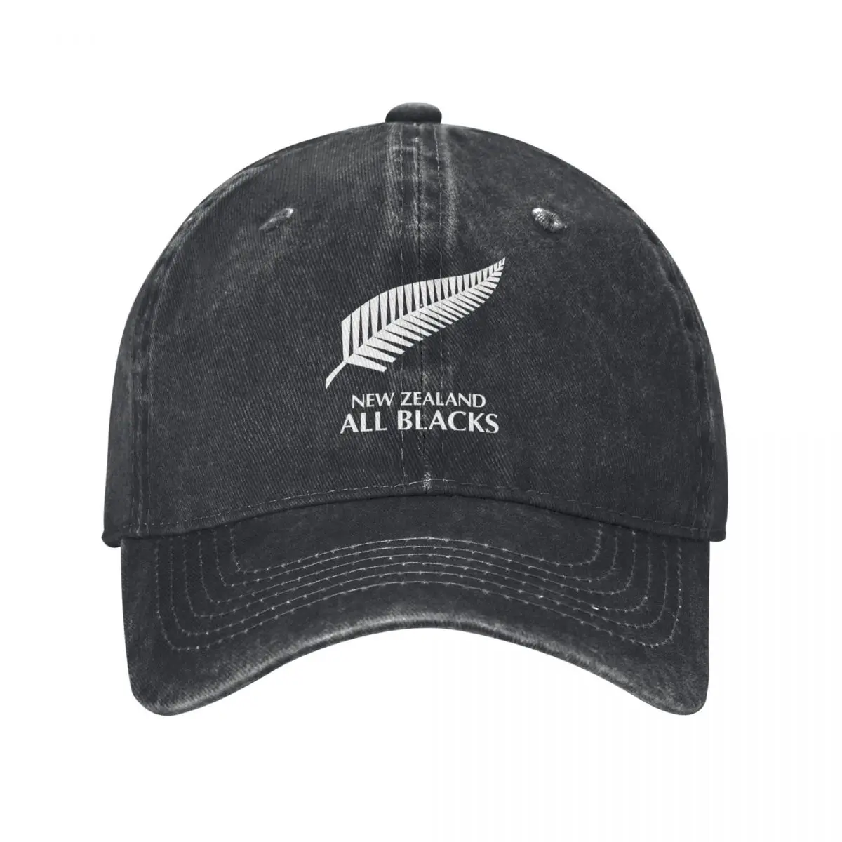 New Zealand All Blacks Unisex Baseball Caps Rugby Ball Distressed Denim Caps Hat Classic Outdoor Workouts Snapback Hat