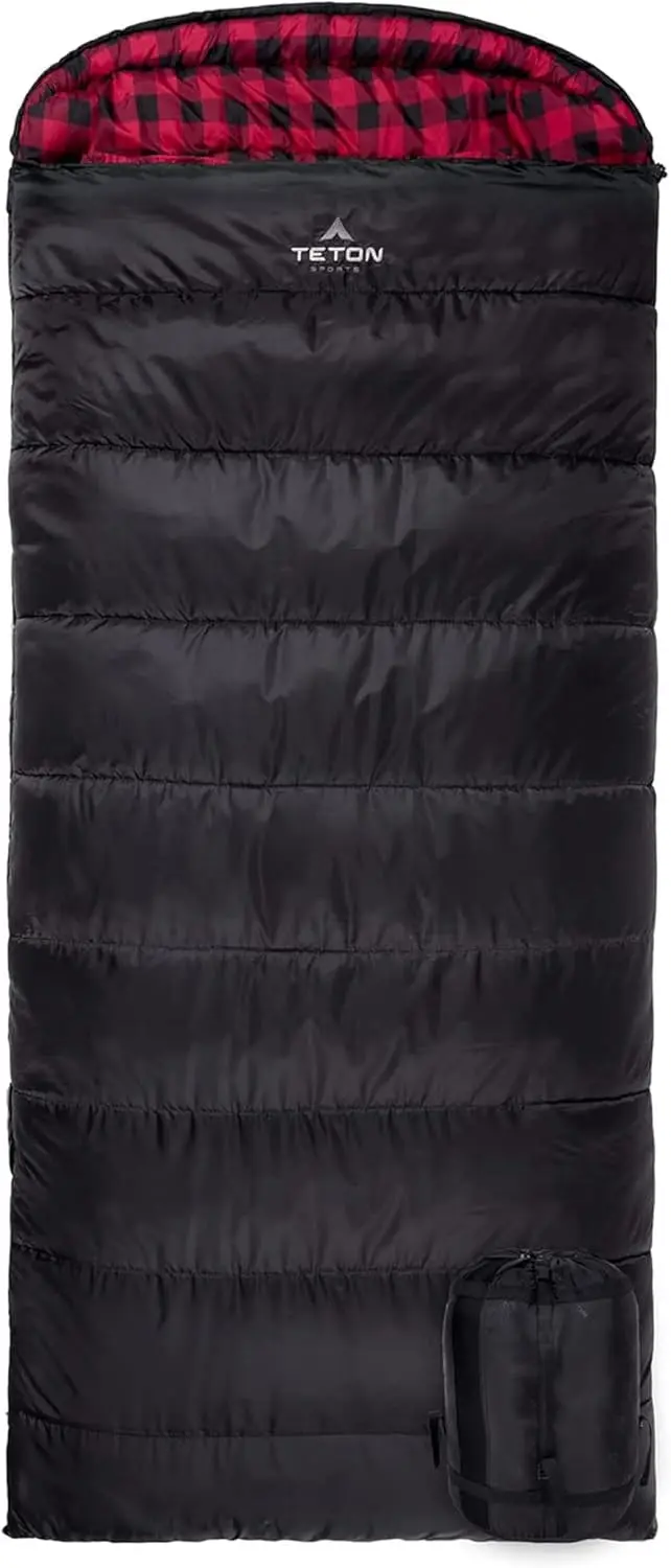 

Warm Cold Weather Sleeping Bag for Adults & Kids, Easy Pack with Compression Sack, 35F to -20F