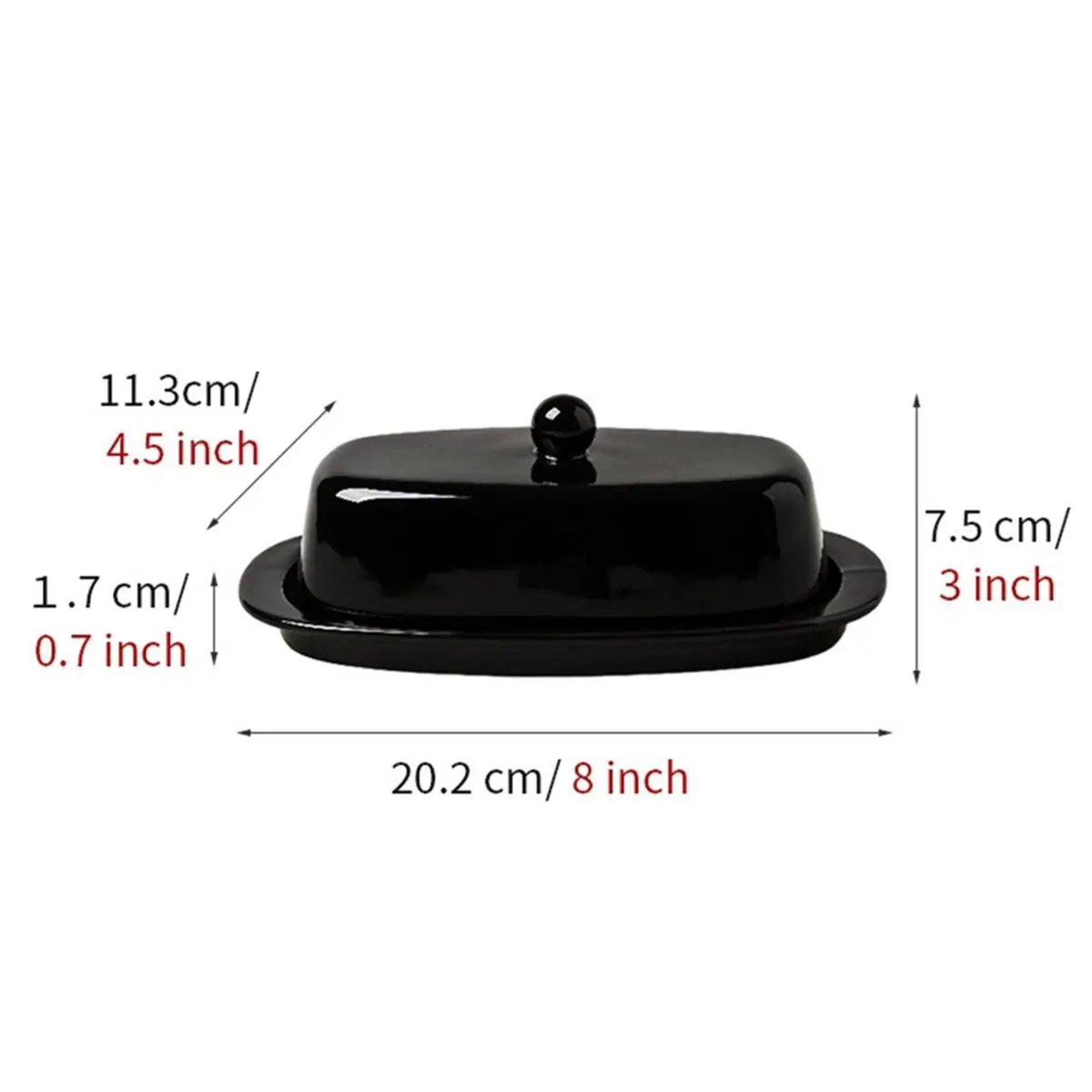Butter Dish with Lid, 7.8