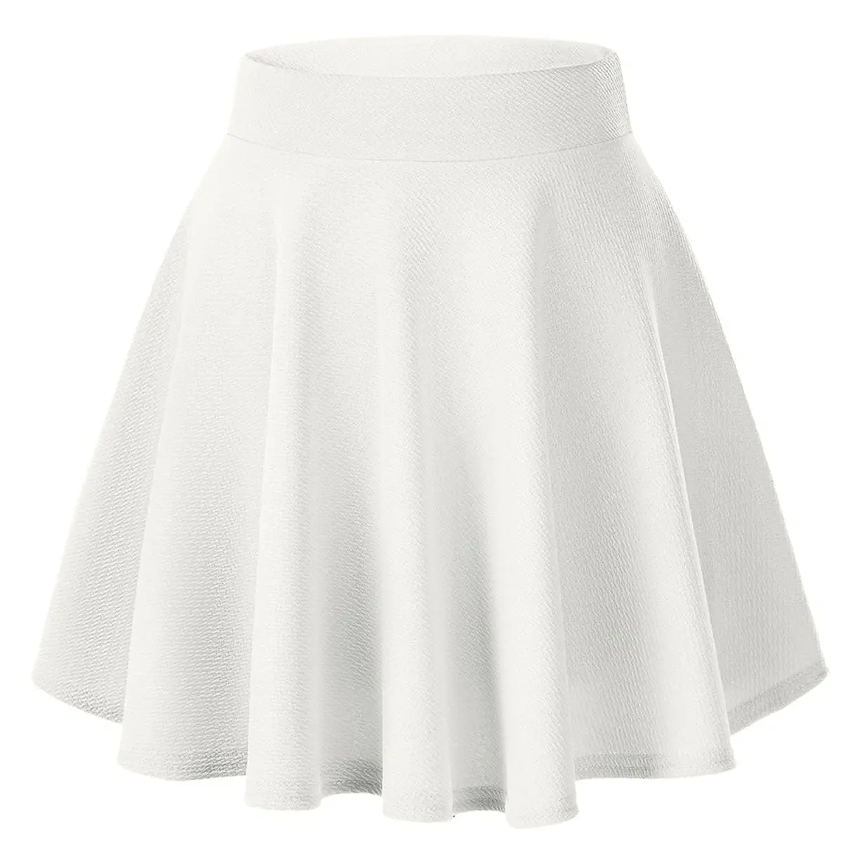 Women's Basic Versatile Stretchy Flared Casual Mini Skater Tennis Skirt