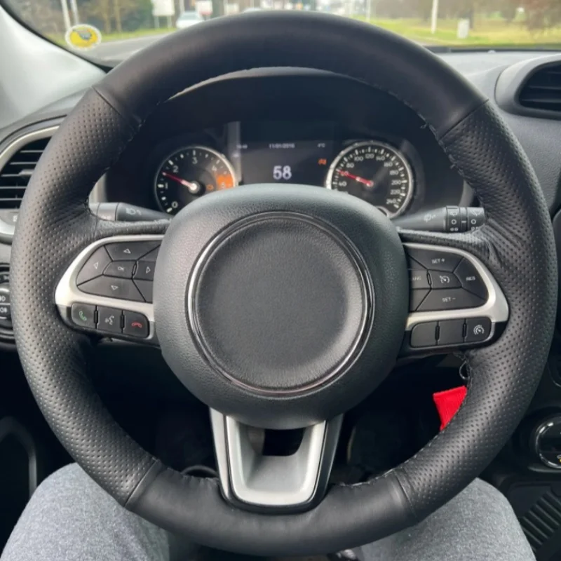 Personnalisez votre propre housse de volant en cuir pour Jeep Compass, Fiat Toro 2017-2019, Tipo 2015-2018 et Renegade 2017-2018.