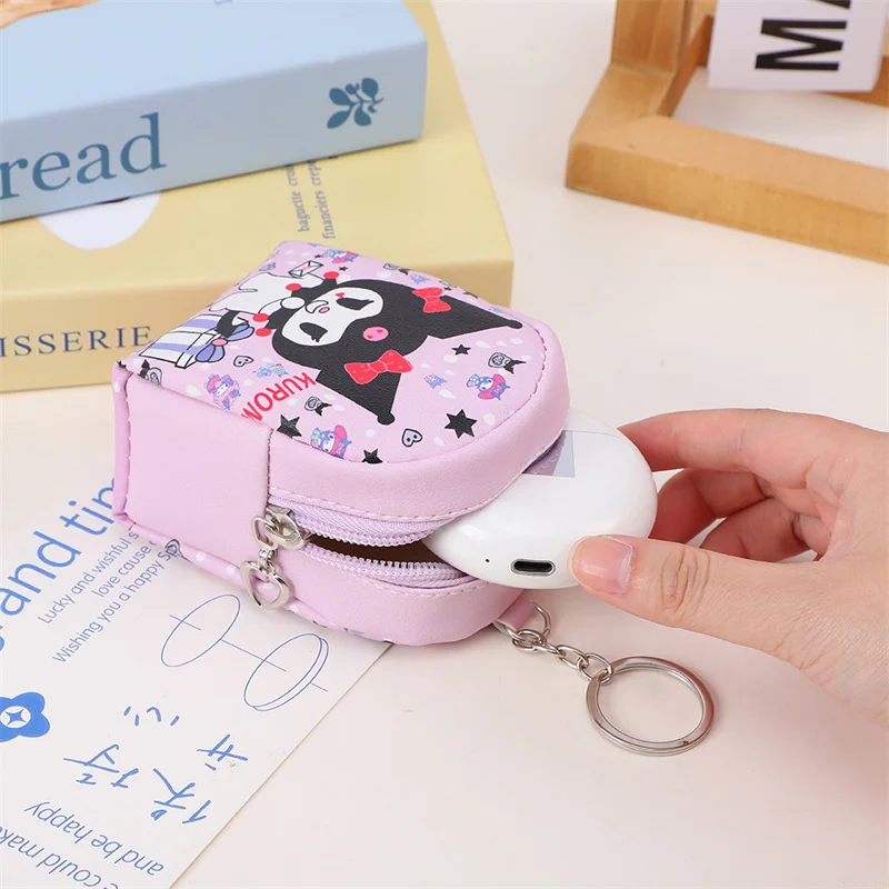 12 pcs/lot Sanrio Kuromi Melody Cinnamoroll Pencil Case Cute Pencil Box Coin Purse Stationery Pen Bag School Supplies